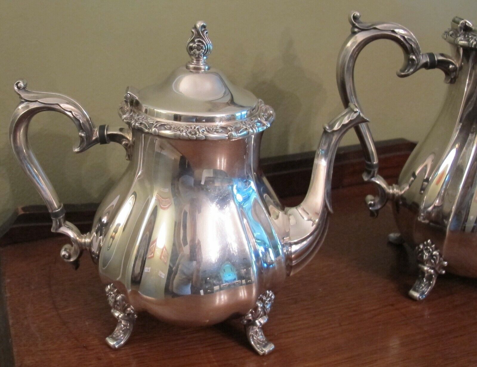 Elegant International Silver, Silverplate Tea/Coffee Set Countess Pattern *WoW* International Silver - фотография #4