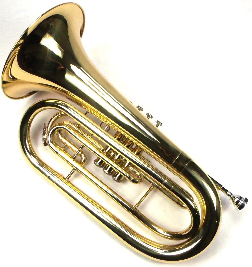 Advanced Monel Pistons Marching Baritone Key of Bb w/ Case Gold Lacquer Finish Moz Does Not Apply - фотография #4