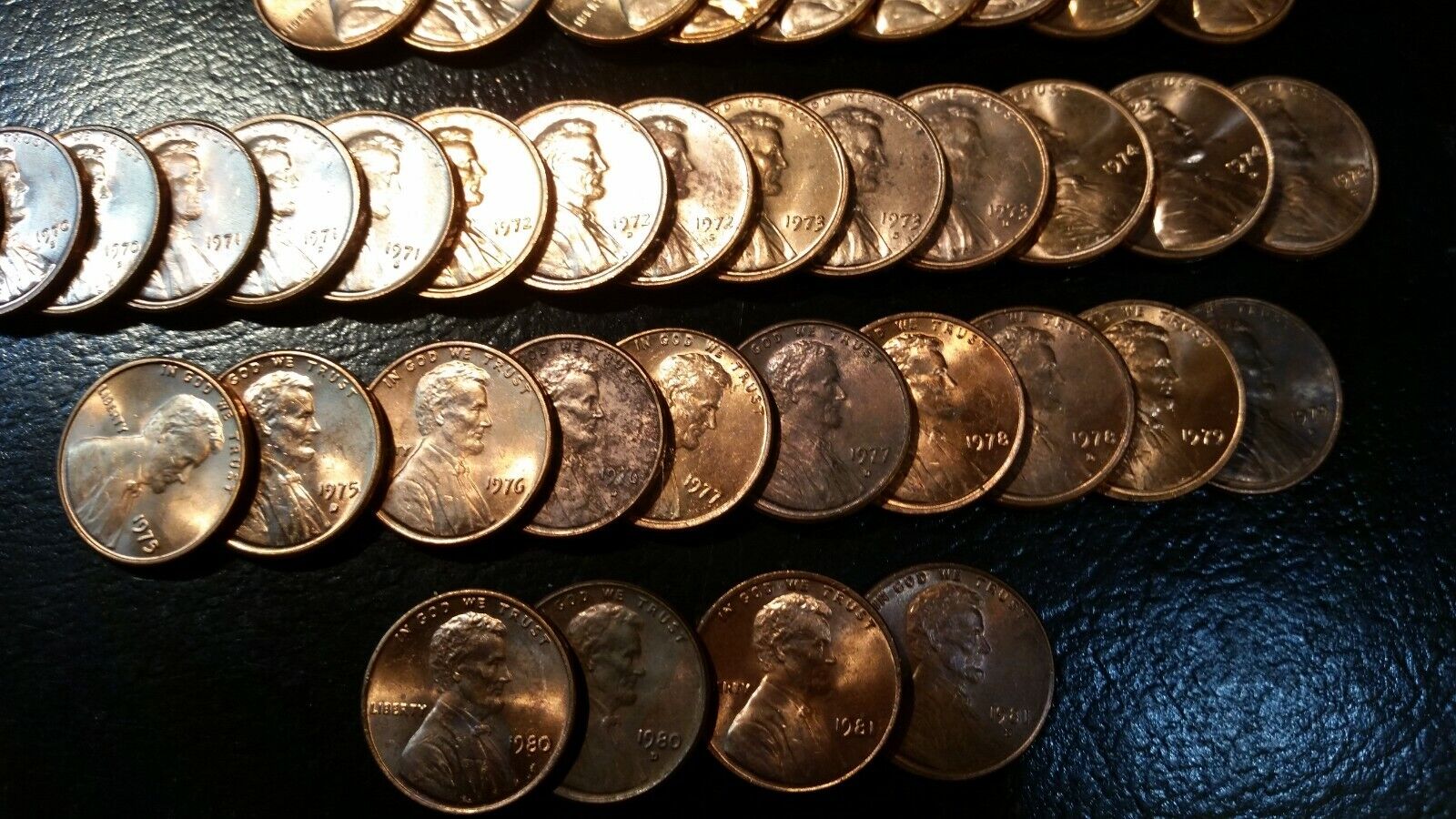 Complete Copper Memorial Cent Penny Set 1959-81d (50 Coins) Unc, BU, most Red   Без бренда - фотография #7