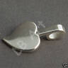 25 pack AANRAKU Small Silver Plated Heart Pendant Bails Aanraku