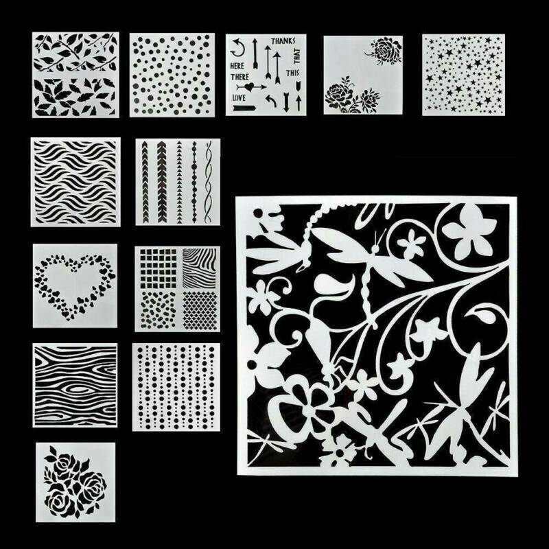 13Pcs/Lot Embossing Template Scrapbooking Walls Painting Layering Stencils DIY Unbranded Does Not Apply - фотография #7