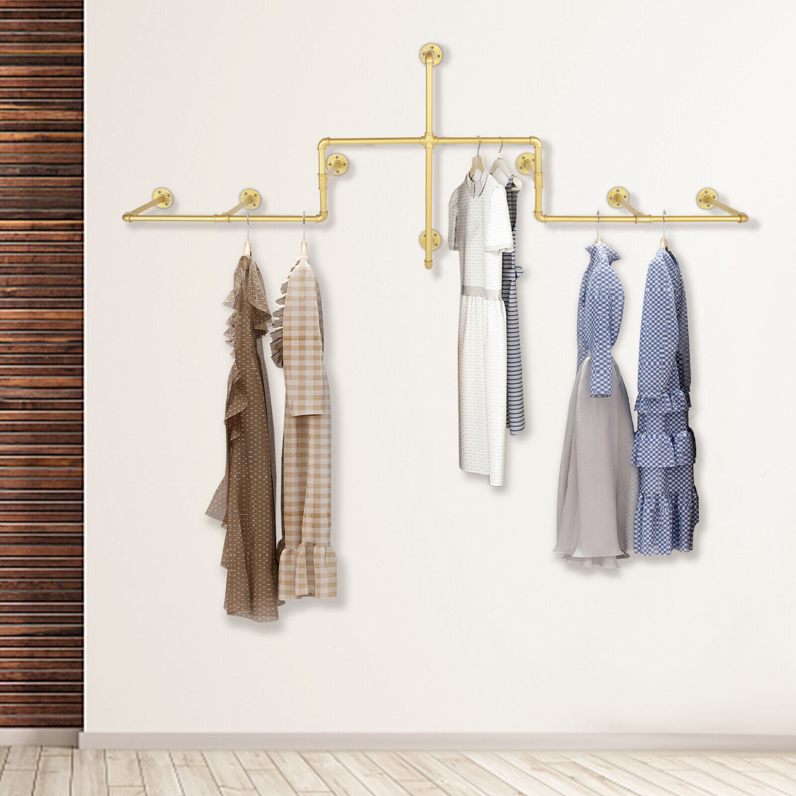 Commercial Dress Display Rack Clothes Hanger Modern Gold Clothes Organizer Unbranded Does not apply
