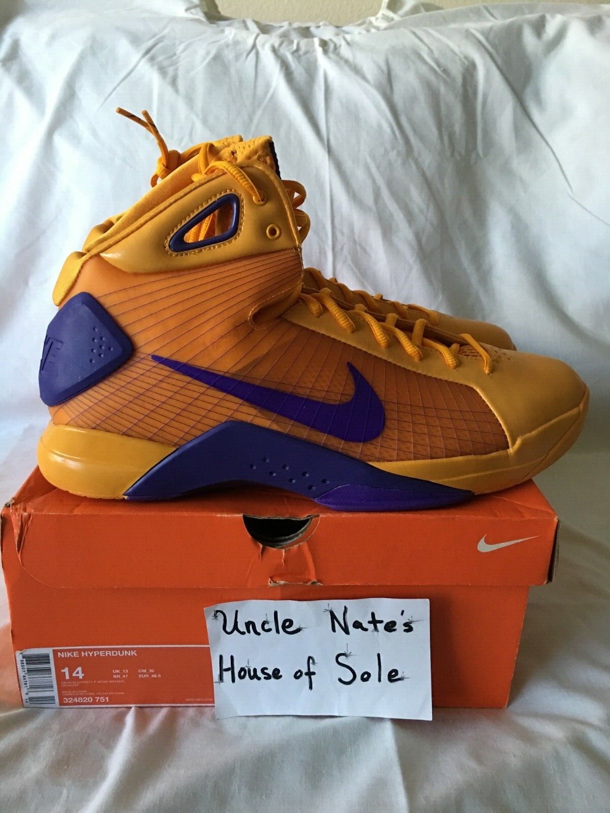 Nike HYPERDUNK SUPREME 08 Kobe Bryant Lakers PE 'SNAKEPOOLS' w/AUTOBall, Size 14 Nike Nike Hyperdunk Supreme Kobe Bryant Snakepool - фотография #5