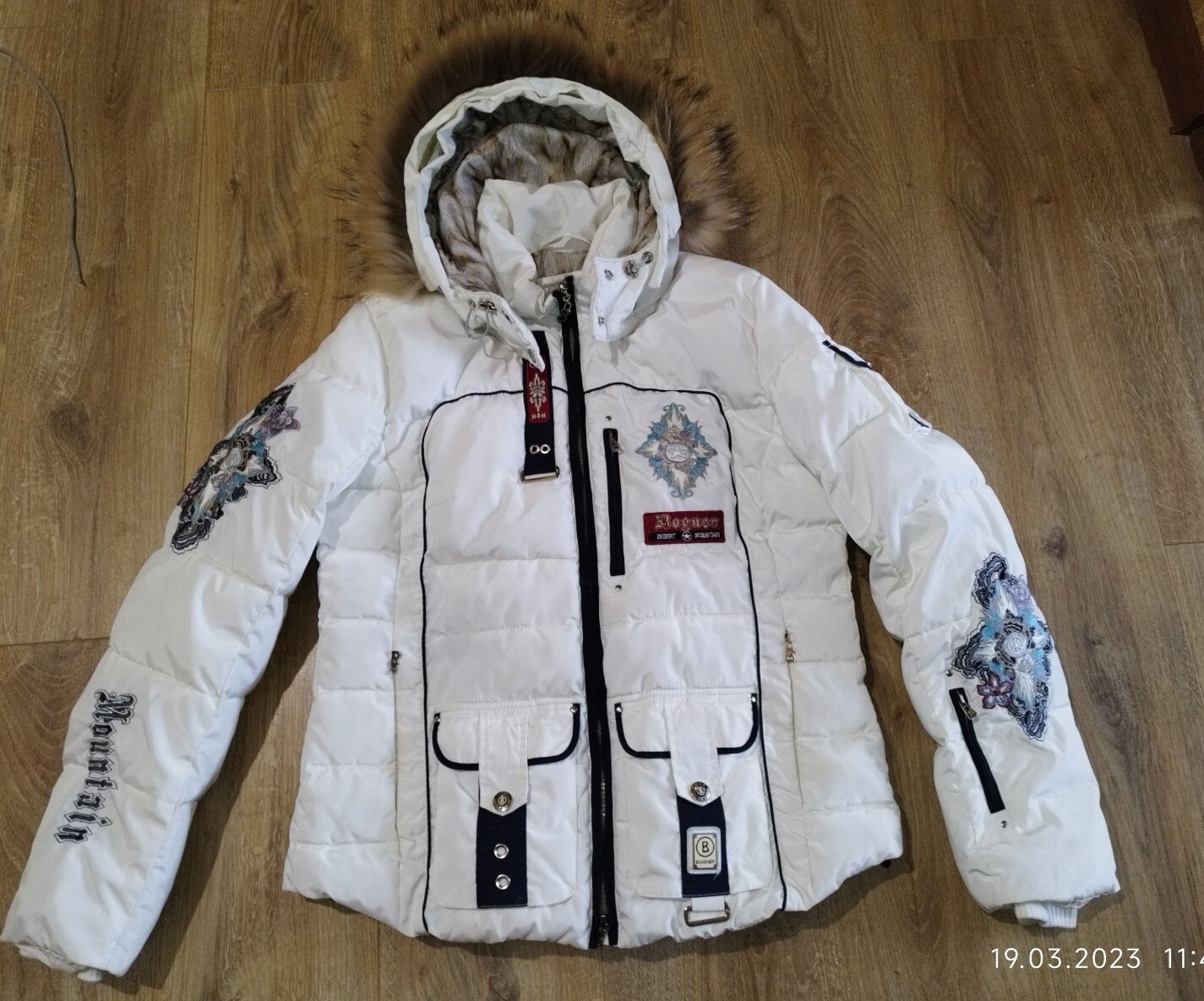 Women's White Bogner desert mountain Ski Jacket Size xl Bogner - фотография #2