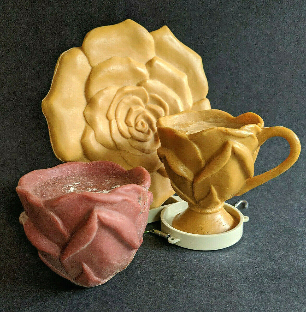 Teleflora Rose Teacup & Saucer Prototype Casts SIGNED By The Original Sculptor Teleflora
