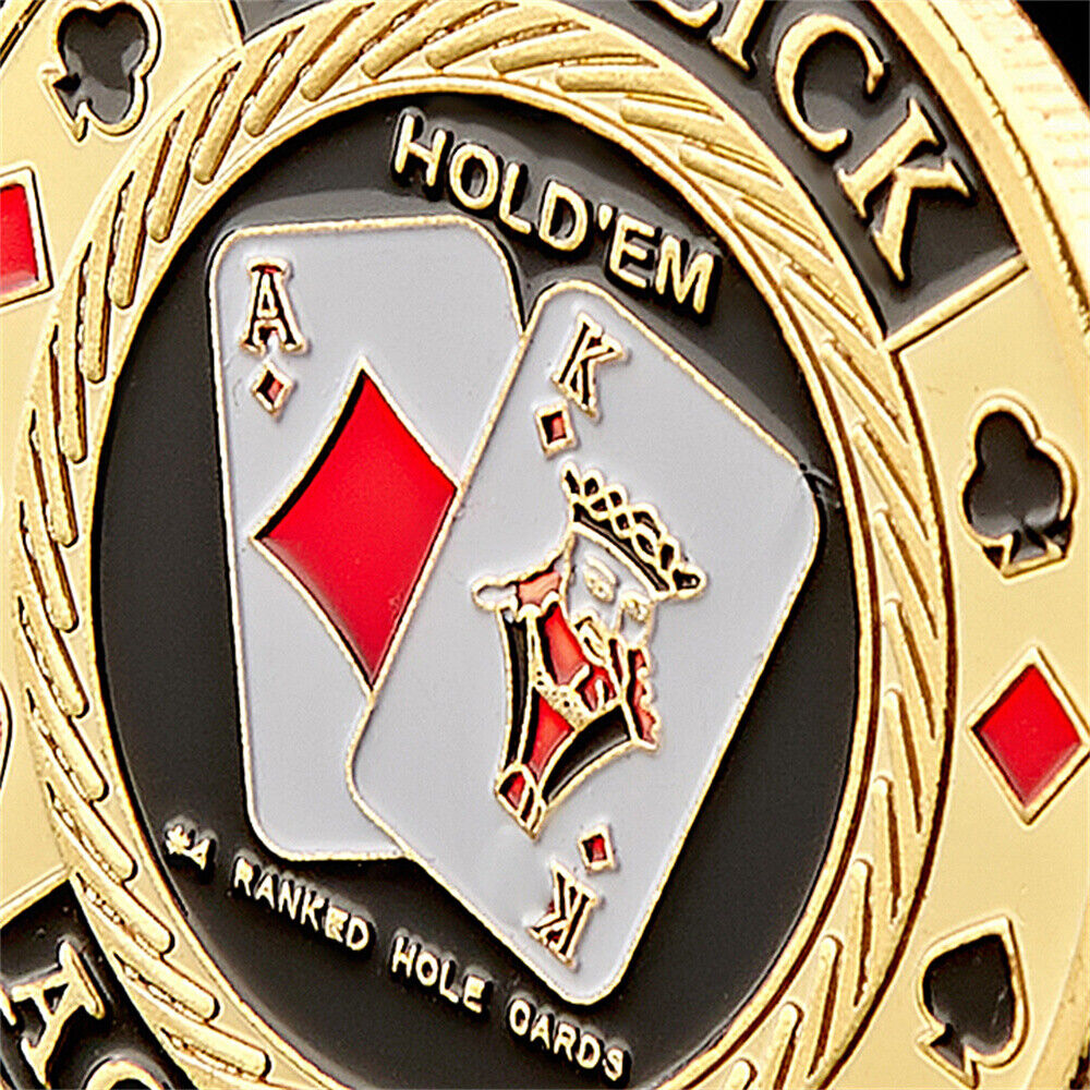 5PCS Casino Poker Chips Guard "Big Slick Ace&King" Souvenir Coin Art Poker  Без бренда - фотография #4