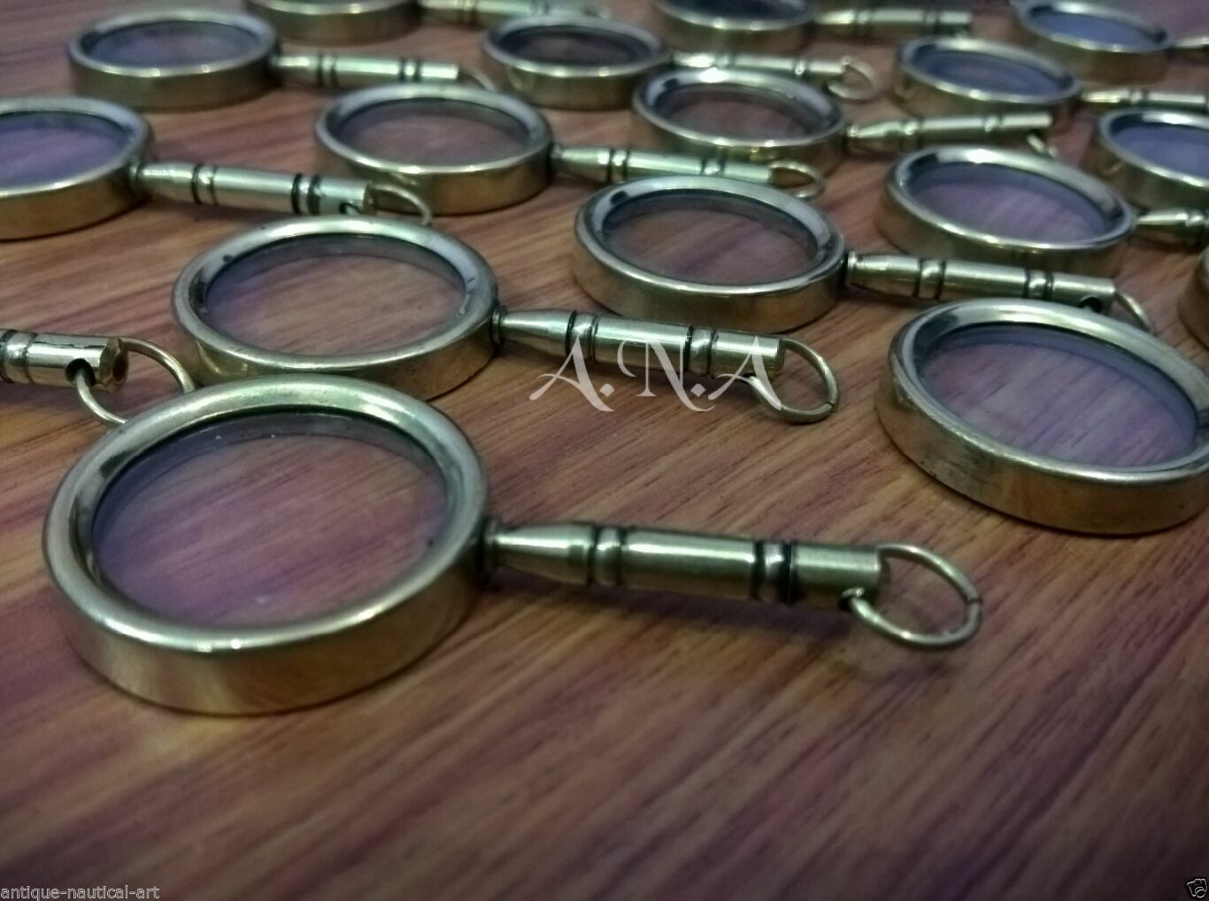 Lot Of 20 Pcs Brass Vintage Magnifier Key chain Collectible Magnifying Key Ring  Без бренда - фотография #3