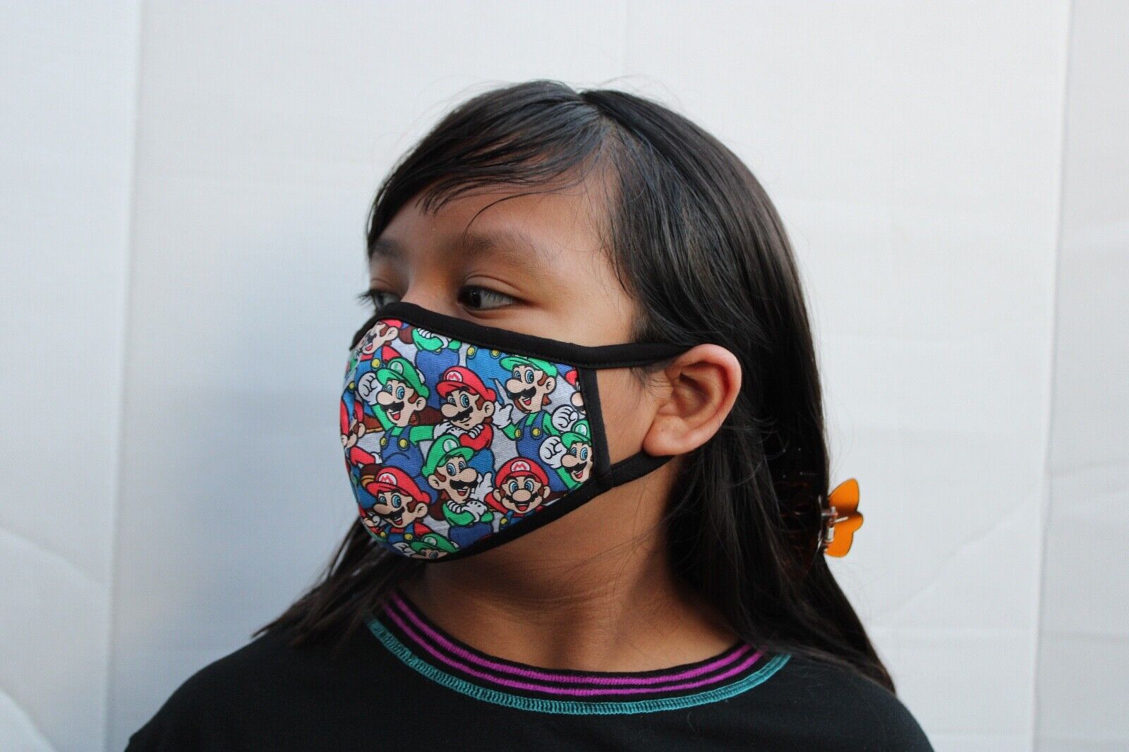 6 FACE MASK FOR KIDS ( 8 TO 12 YEARS OLD) WITH POCKET COTTON FABRIC Handmade - фотография #6