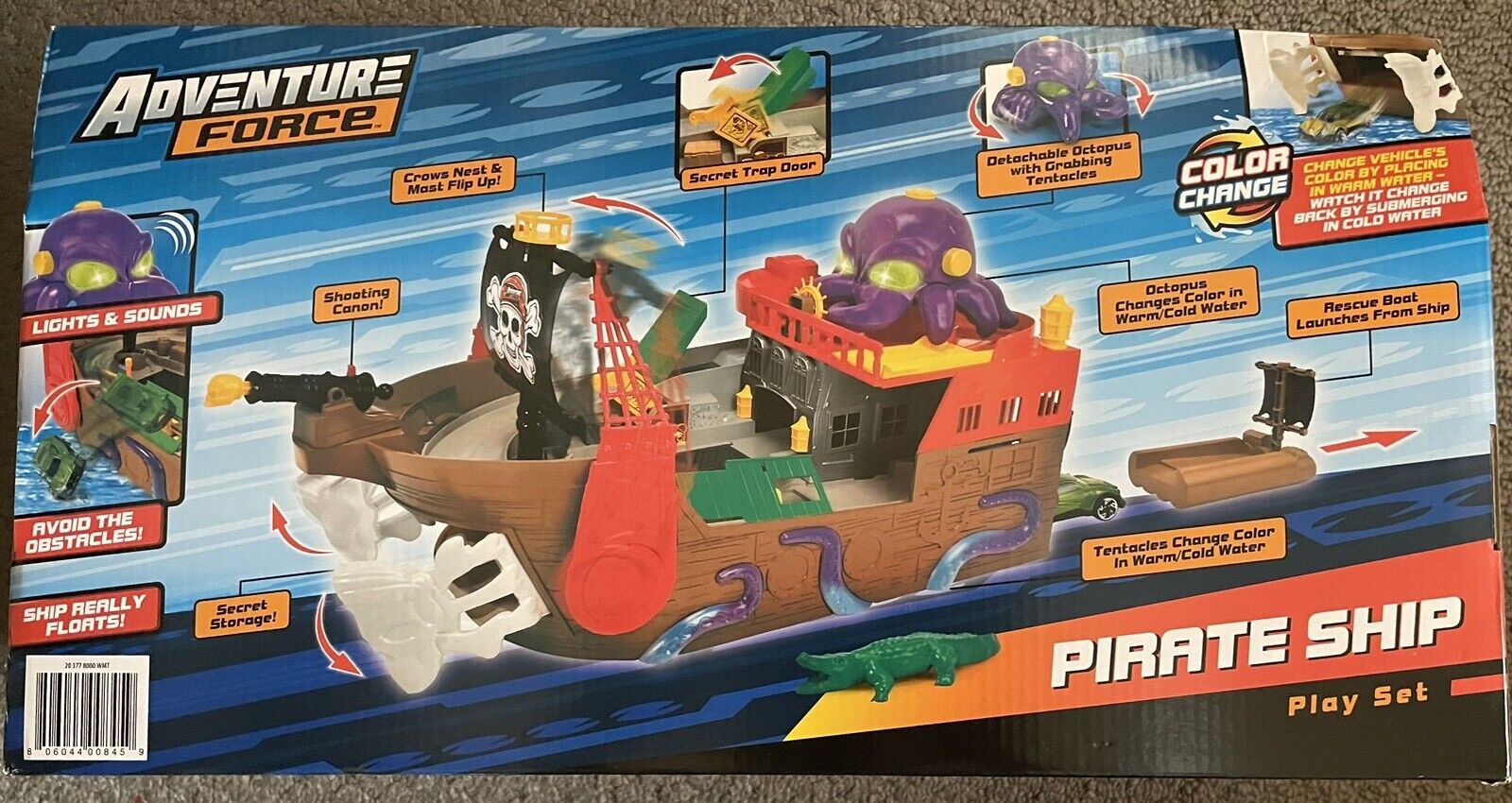 Adventure Force Pirate Ship Die-Cast Vehicle Playset, Multi-Color, Color Change Adventure Force Does not apply - фотография #5