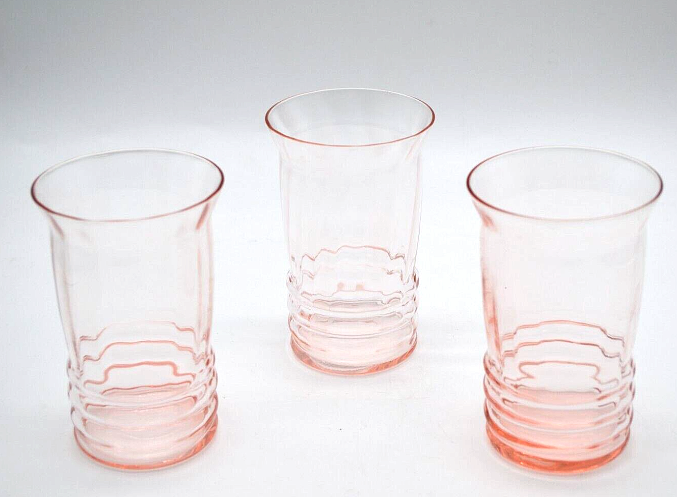 Louie Weston Tiffin WATERMELON Pitcher +6 glass Tumbler Set Ribbed Optic Uranium Weston, Louie, Tiffin, or West Virginia Specialty Glass Co Pitcher /Jug and Tumblers Set - фотография #19