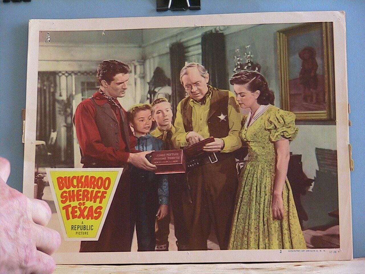 VINTAGE LOBBY CARDS-5-"BUCKAROO SHERIFF OF TEXAS"1951,ROUGH-RIDIN KIDS-TITLE + Без бренда - фотография #3
