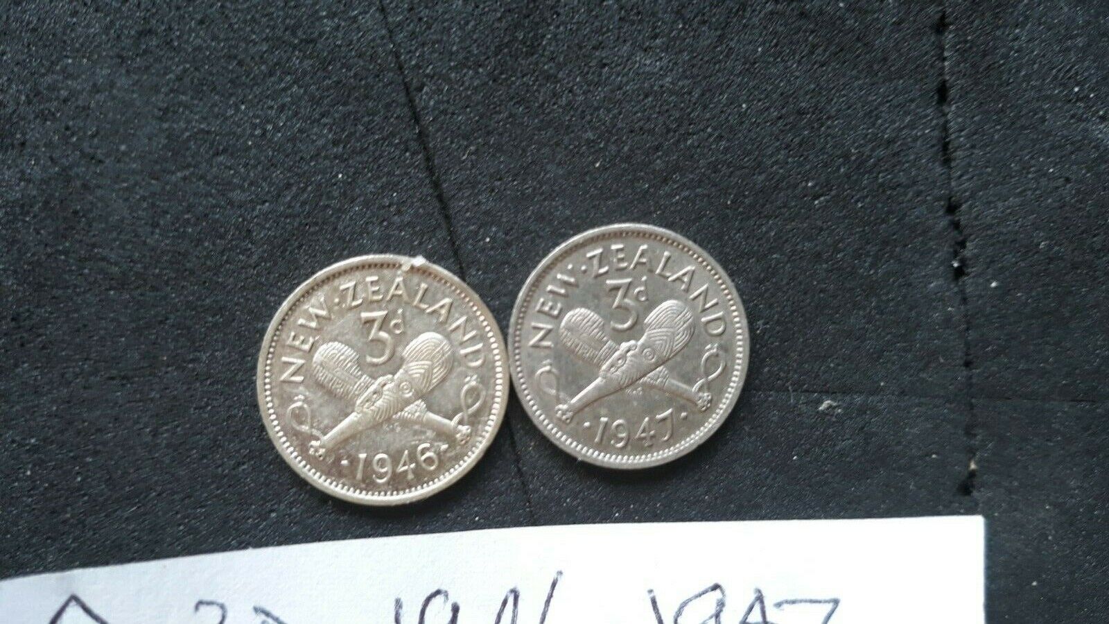 new Zealand coins 3ds see photos x2 1946 1947  free post top coins  Без бренда - фотография #2