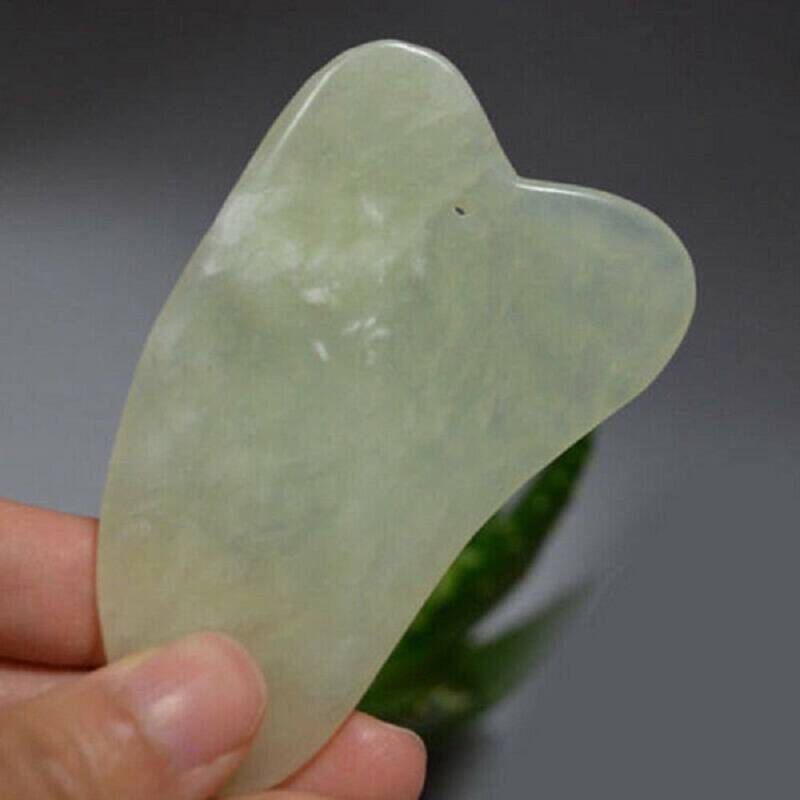 Gua Sha Natural Green Jade Quartz Crystal Stone Crystal Bodys Massage Board Tool Unbranded - фотография #6