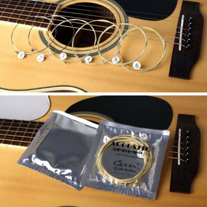 6 PCS Acoustic Guitar Strings Set Phosphor Bronze & Steel Strings Kits US Yanqueens Does not apply - фотография #7
