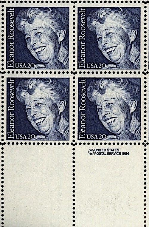 4 Mint ELEANOR ROOSEVELT 1984 STAMPS: First Lady, Photo by Dr David Gurewitsch Без бренда - фотография #3