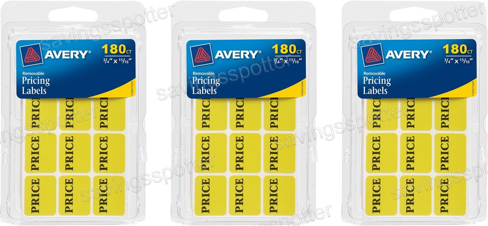 540 Avery Pricing Labels Price Tag Removable Adhesive Rectangular Yellow Sticker Avery Dennison Does Not Apply - фотография #2