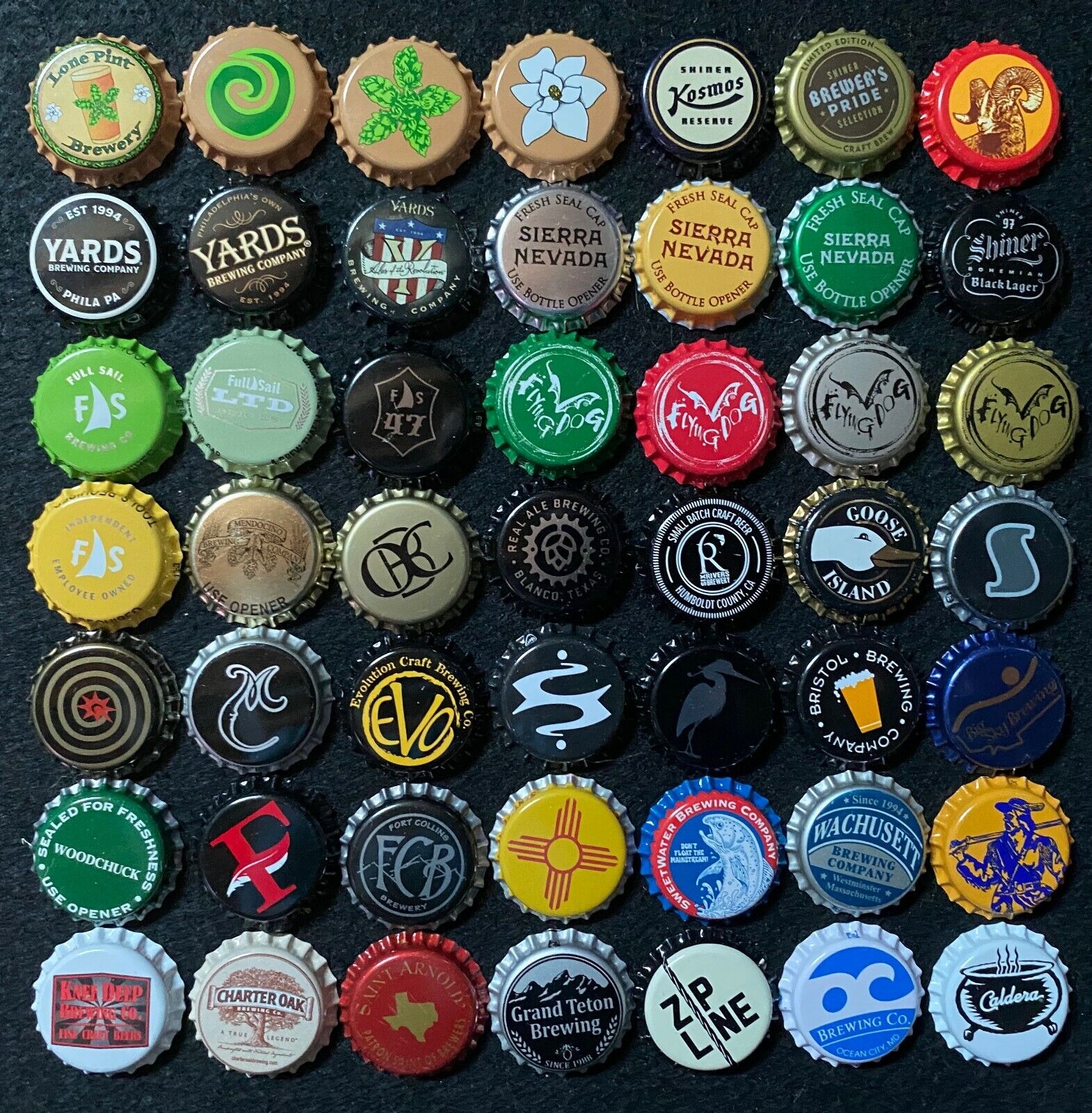 49 Different USA Beer Bottle cap/crowns, plastic backed - unused  Lot C Без бренда