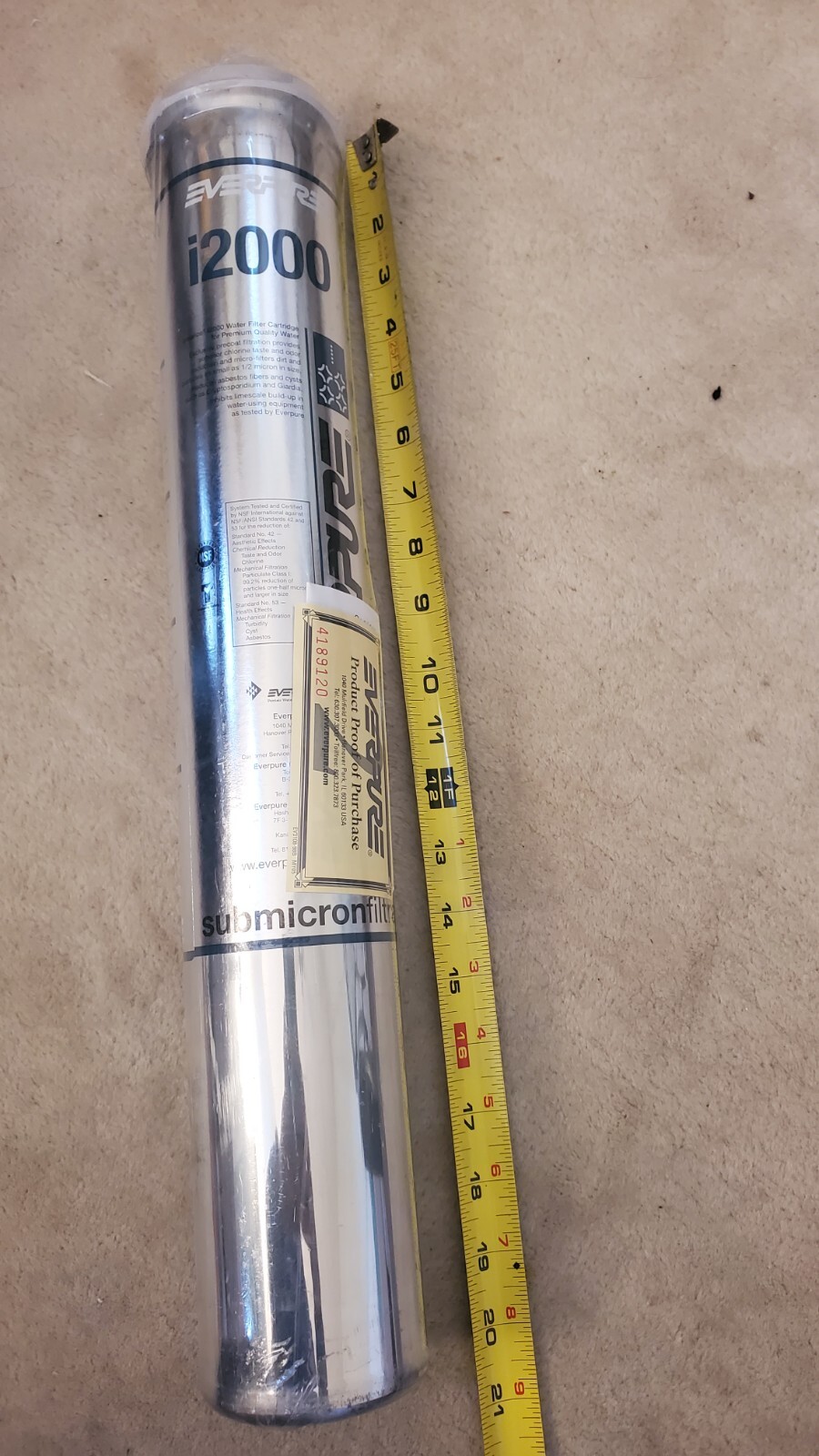 Commercial Everpure i2000 submicron filtration 2C56 Bar & Beverage Equipment Everpure Everpure i2000 submicron filtration 2C56