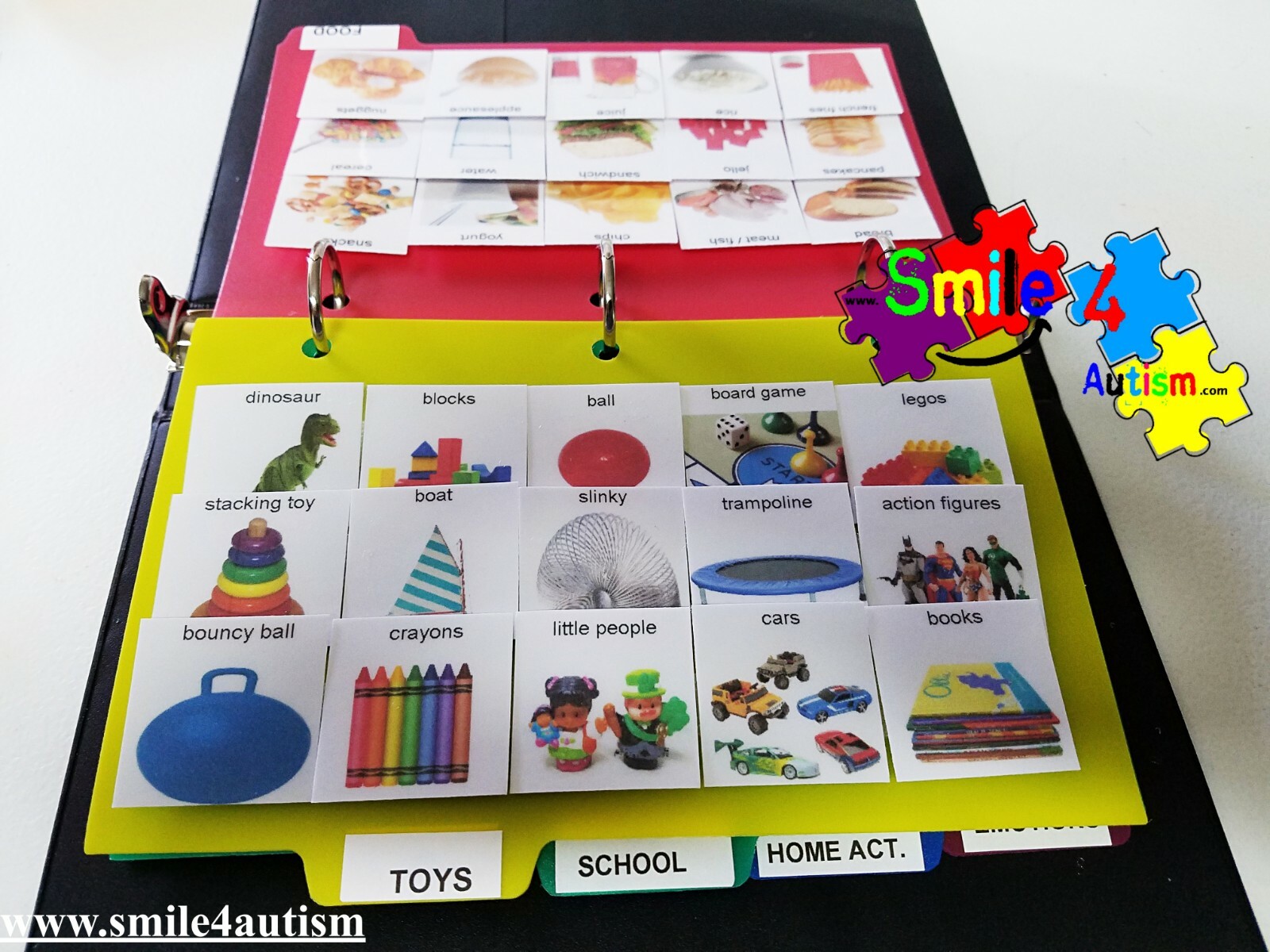 ORIGINAL SCHOOL PECS PICTURE EXCHANGE COMMUNICATION BOOK AUTISM SPEECH THERAPY Smile4Autism Communication Photo Book