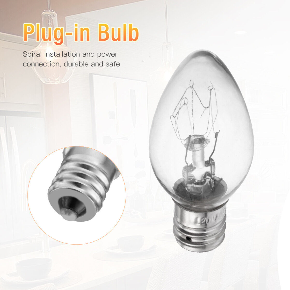 10 Pack 15 Watt Scentsy Plug-in Wax Warmer Night Light Diffuser C7 Bulbs Lamps Housmile - фотография #2