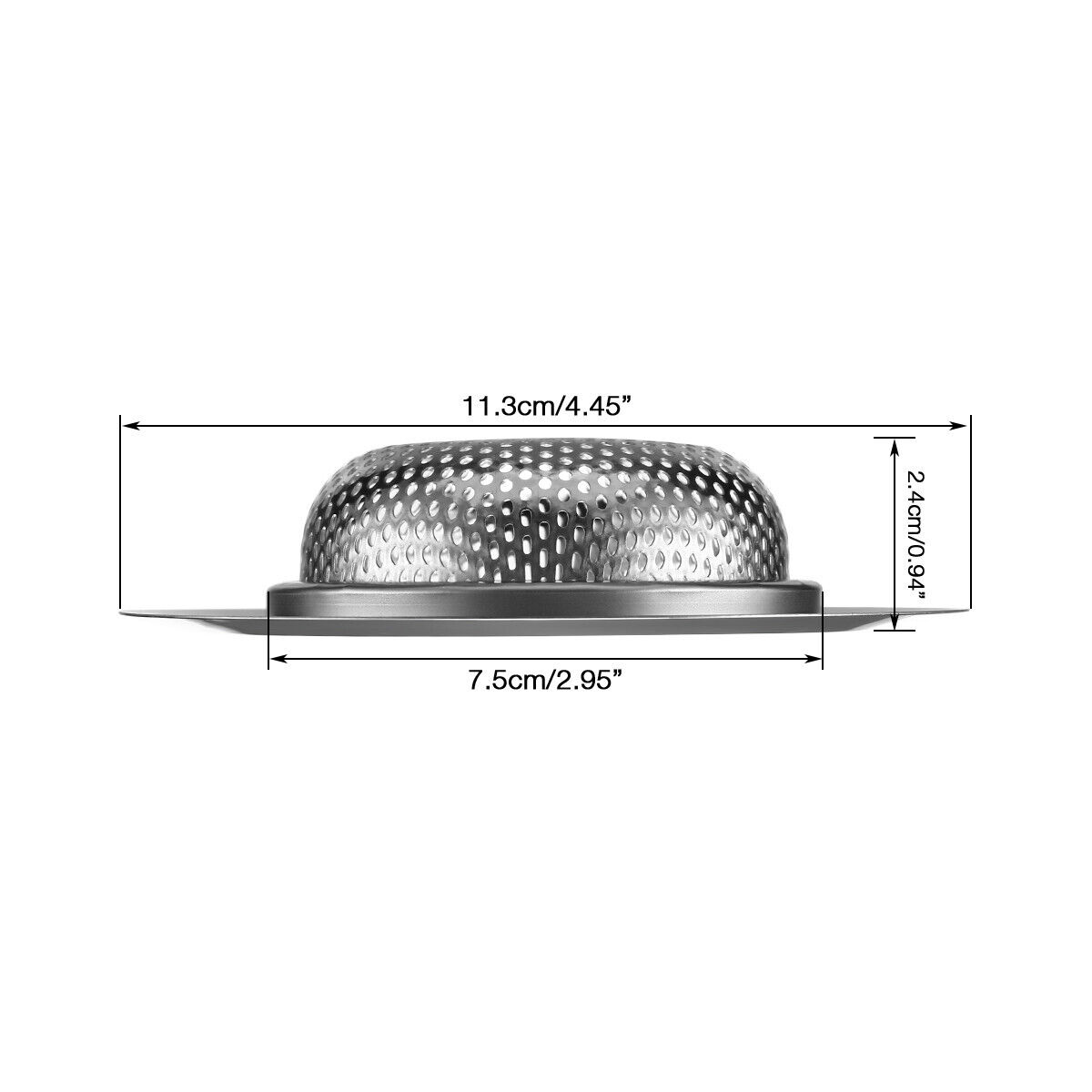 2Pack 4.5" Kitchen Sink Strainer Stopper Stainless Steel Drain Basket Waste Plug Housmile Does not apply - фотография #9