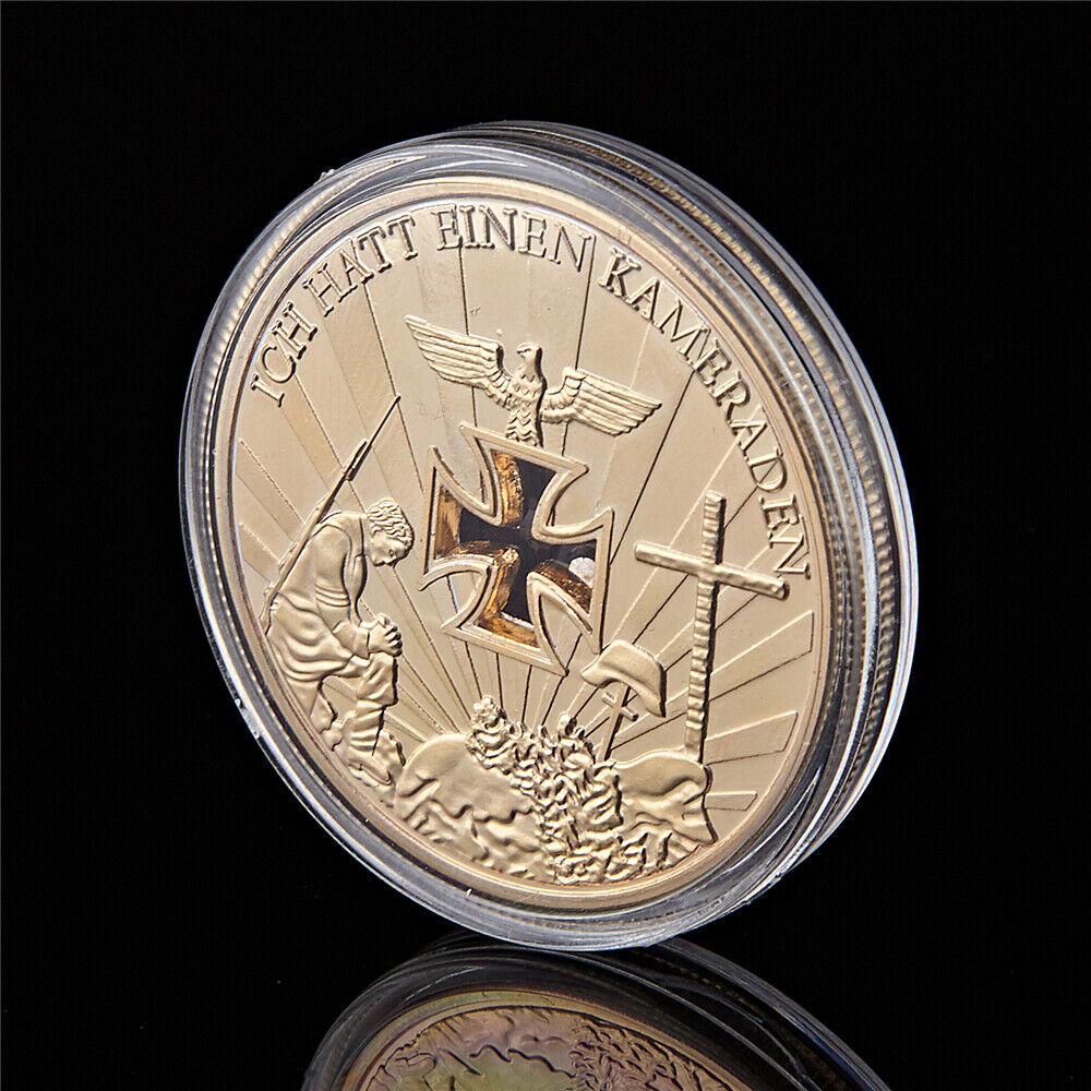 5PCS World War I Germany Cross Gold Ich Hatt Einen Kameraden Commemorative Coin Без бренда - фотография #5