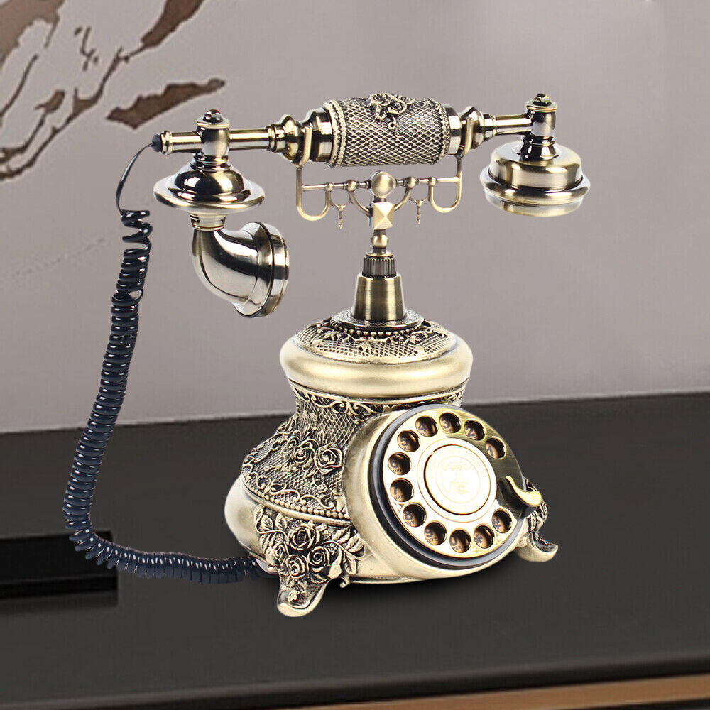 Vintage Bronze Telephone Antique Rotation Dial Phone One-Button Calls  HOT Unbranded Does Not Apply