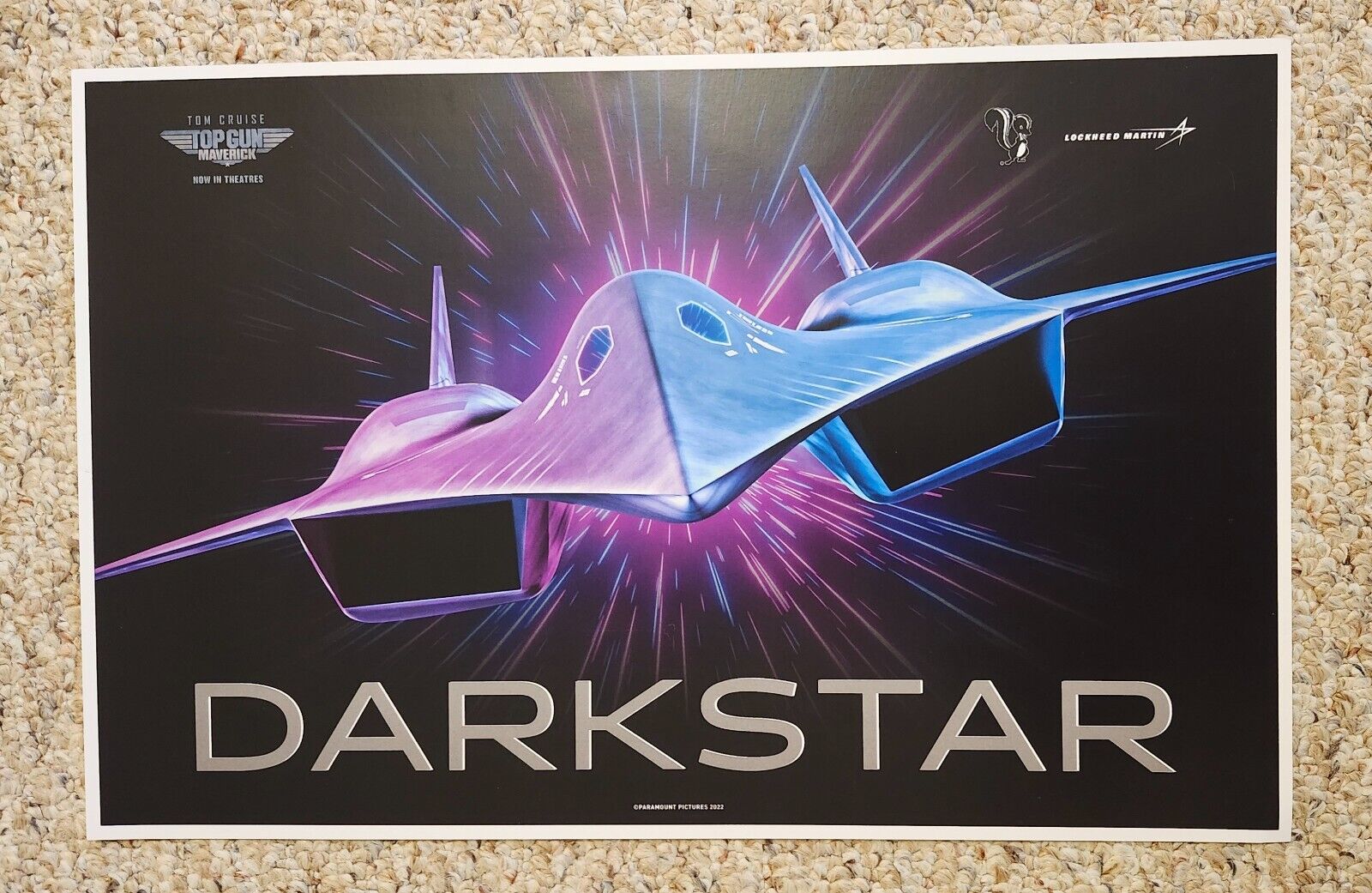 Top Gun Maverick Darkstar Aircraft Poster Lockheed Martin Skunkworks Tom Cruise Без бренда