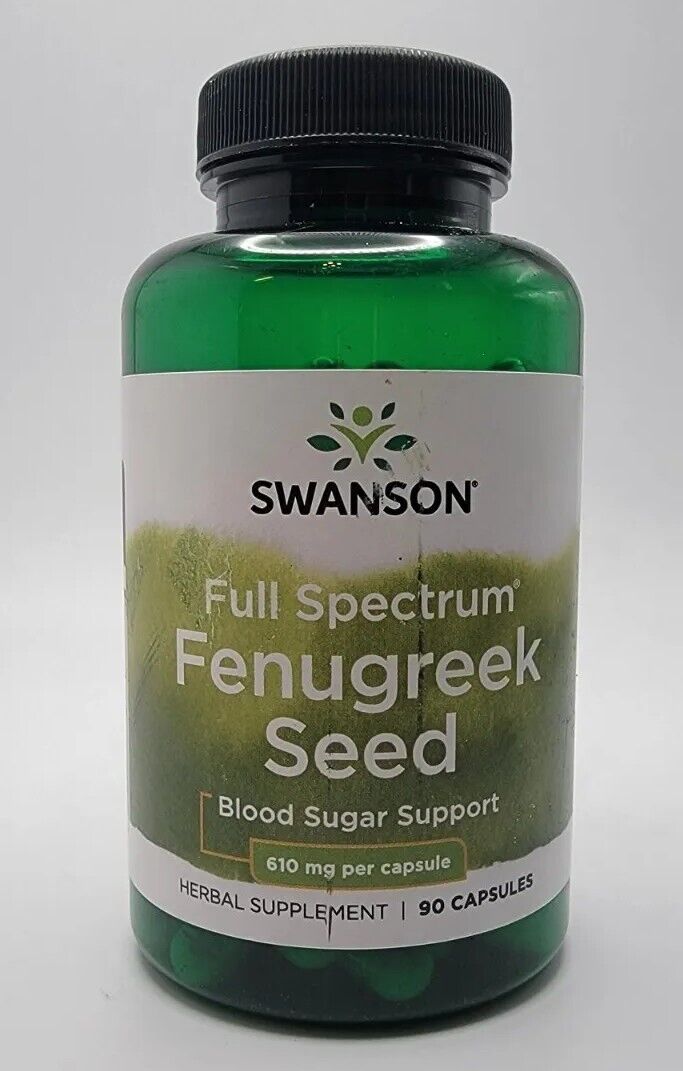 FULL SPECTRUM Fenugreek from Swanson.90 capsules 610 mg per cap Swanson SW1335