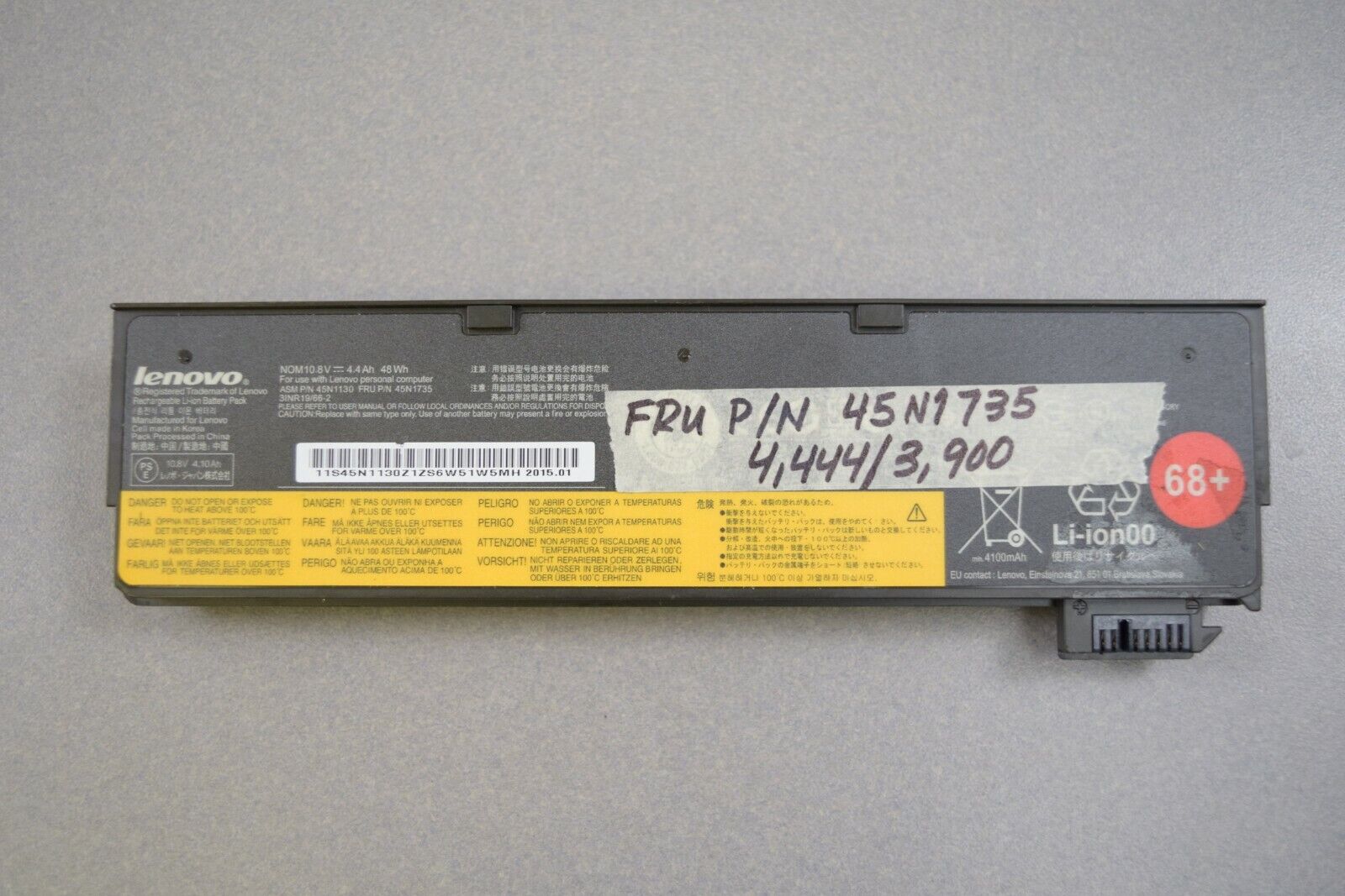 (lot of 5) Lenovo Battery 45N1735 68+ For T440, L450, X240 Fully Tested Lenovo Does Not Apply