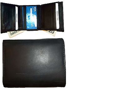 Lot of 12 men's leather tri-fold wallet suede lined bill folds Card slots nwt  Unbranded n/a - фотография #10