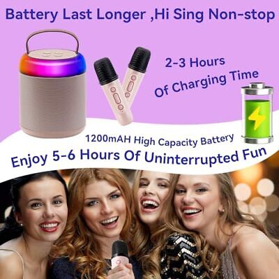 Newest Portable Karaoke Machine for Kids Adults,Portable Bluetooth Speaker Pink Does not apply Does Not Apply - фотография #6