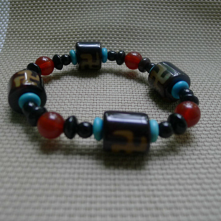 Dzi bead bracelet, Tibet, men's and women's bracelets, gifts, security, evil66 Без бренда - фотография #2