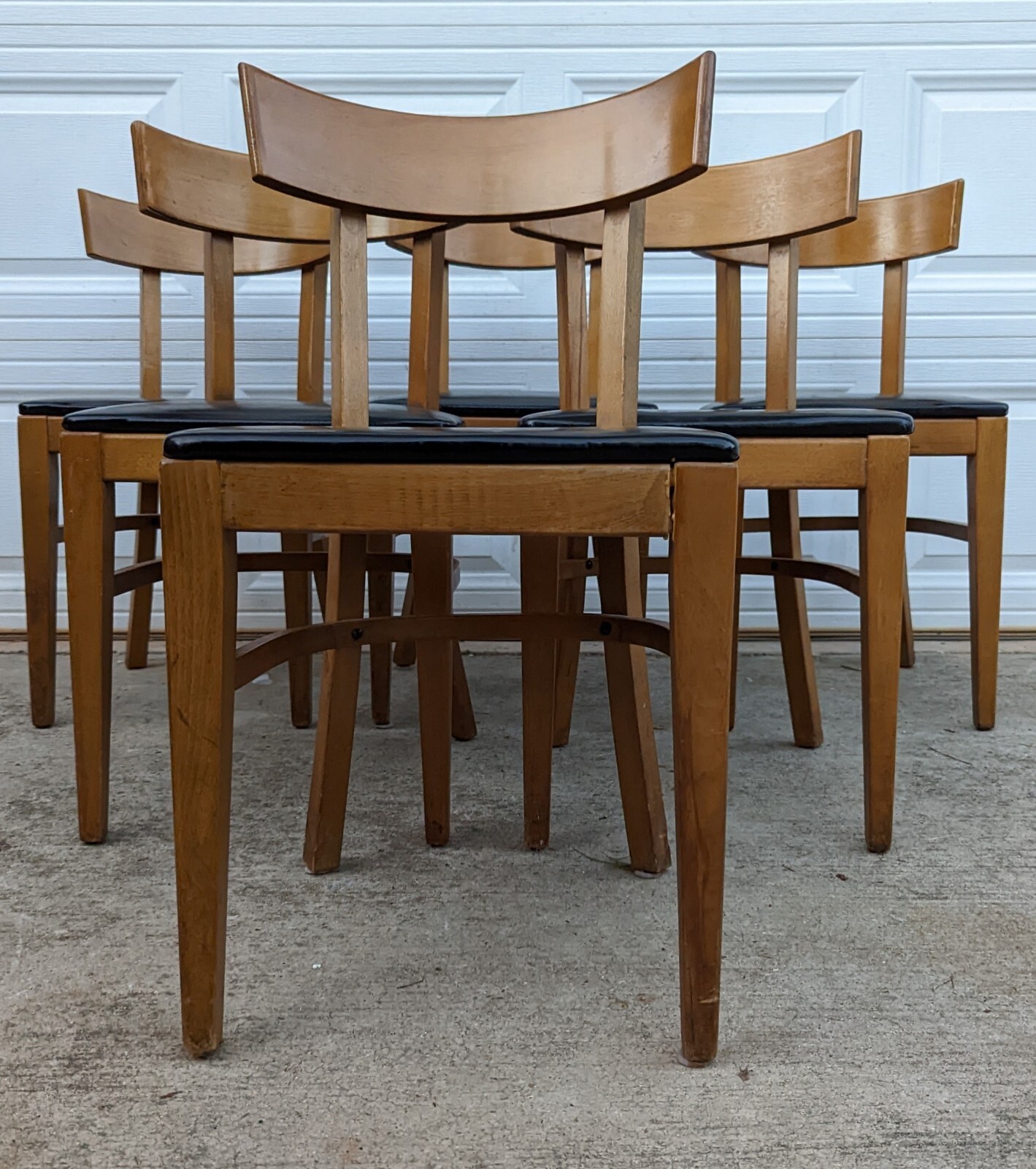 (6) MCM Chairs by Bianco Manufacturing Co - rare set of six Bianco Manufacturing St Louis - фотография #5