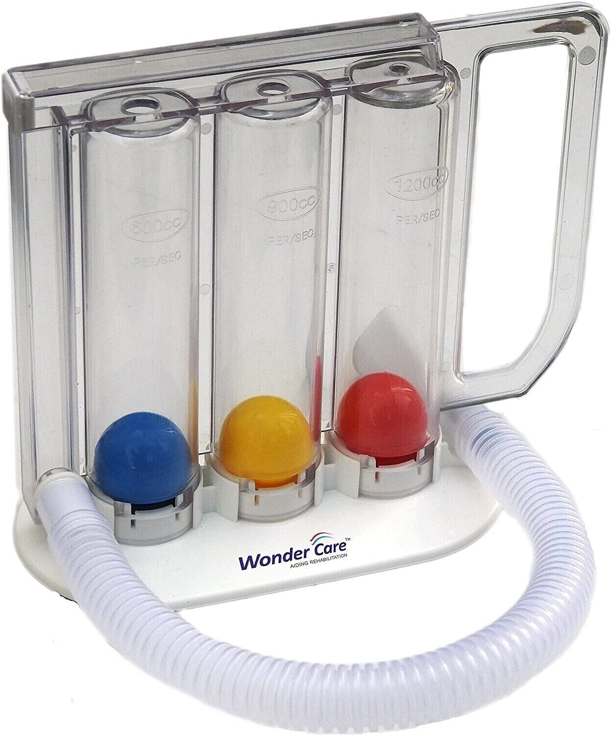 NEW Wonder Care Deep Breathing Lung Exerciser Washable & Hygienic Breath Measure wondercare - фотография #11
