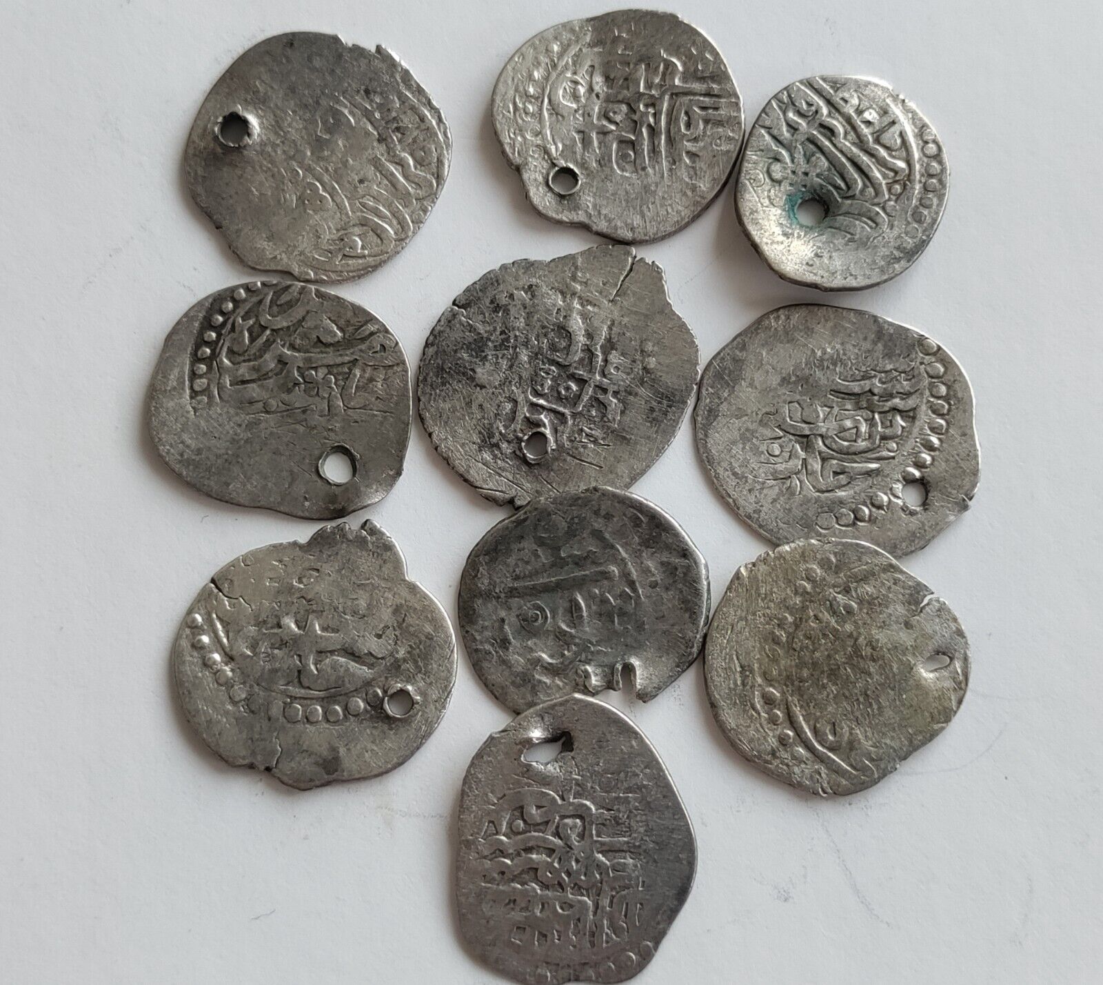 Mongolian Empire coins 14th Century A.D. silver Dirham , lot of 10 Без бренда