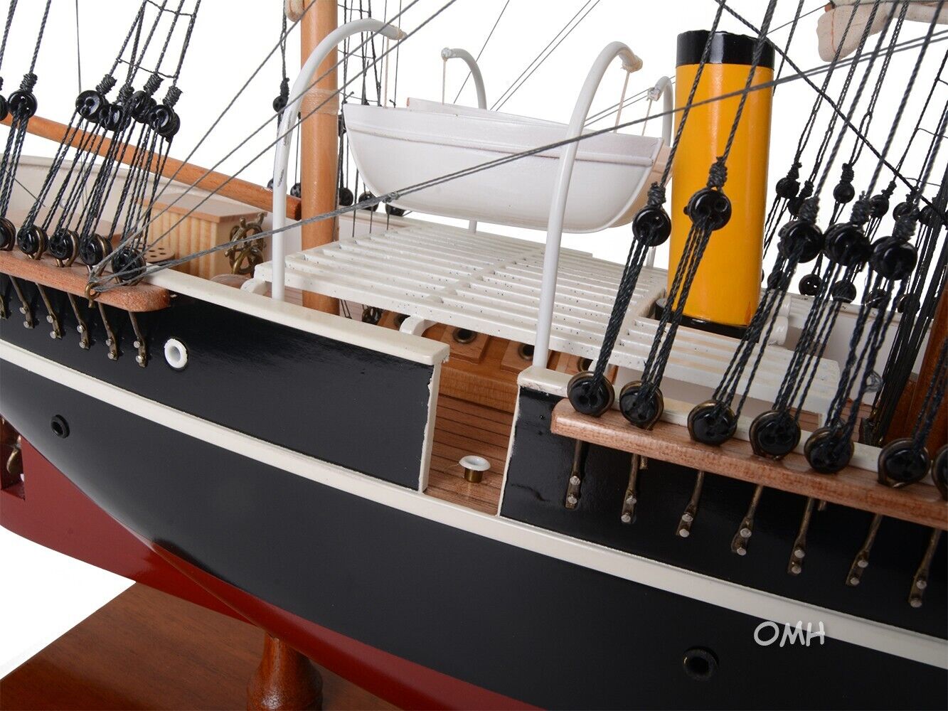 RRS Discovery Antarctic Expedition Steamship SHIP MODEL Wooden Vessel Decoration OMH T202 - фотография #6