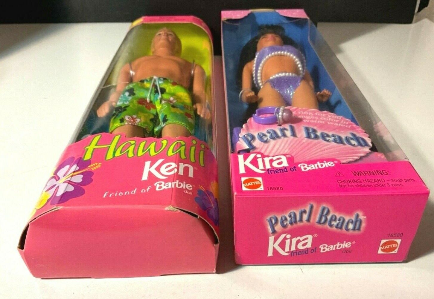 Vintage Lot of 2 Mattel Barbie 1997 Kira Pearl Beach & 1999 Hawaii Ken NIB Mattel 24616, 18580 - фотография #7