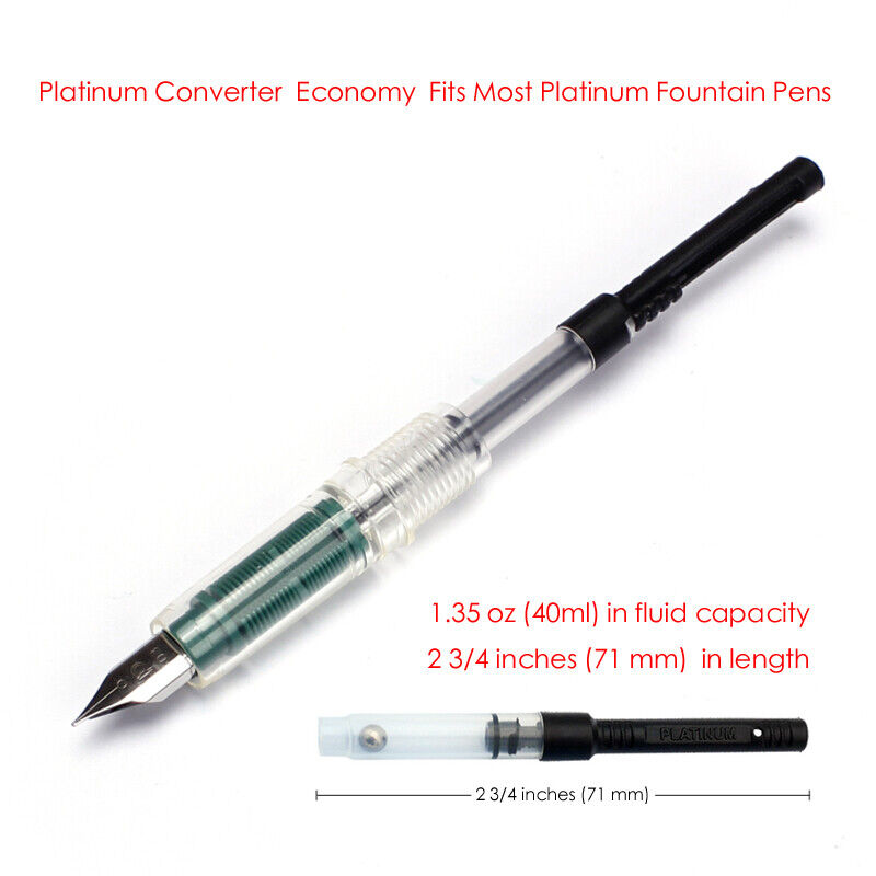 5x Platinum Fountain Pen Converter Economy Fits All Preppy Plaisir PPQ200 PSQ300 Platinum - фотография #5