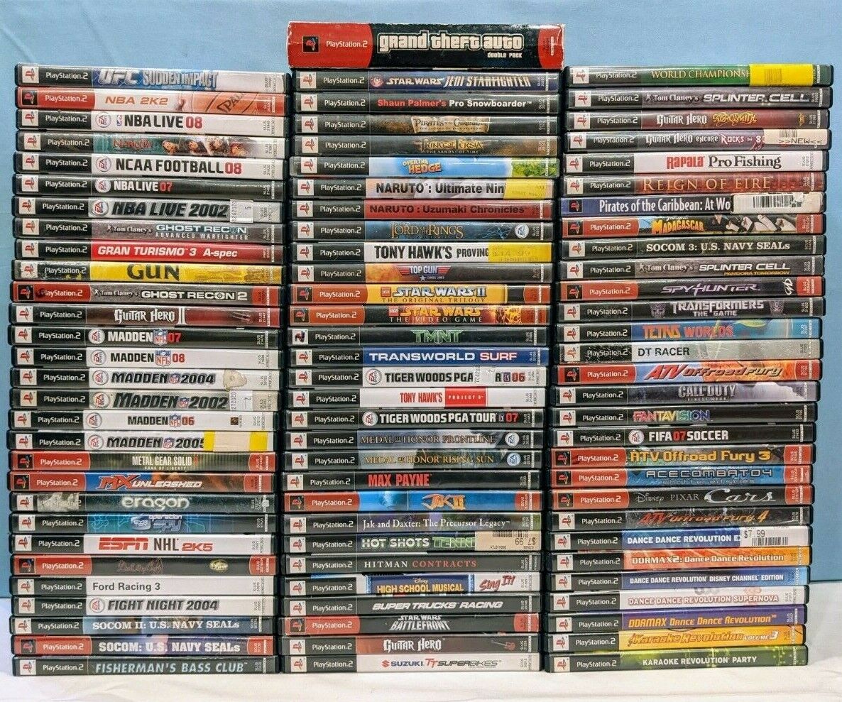 Sony PlayStation 2 Lot of 89 PS2 Games - No Duplicates - Tested Sony Sony PlayStation 2
