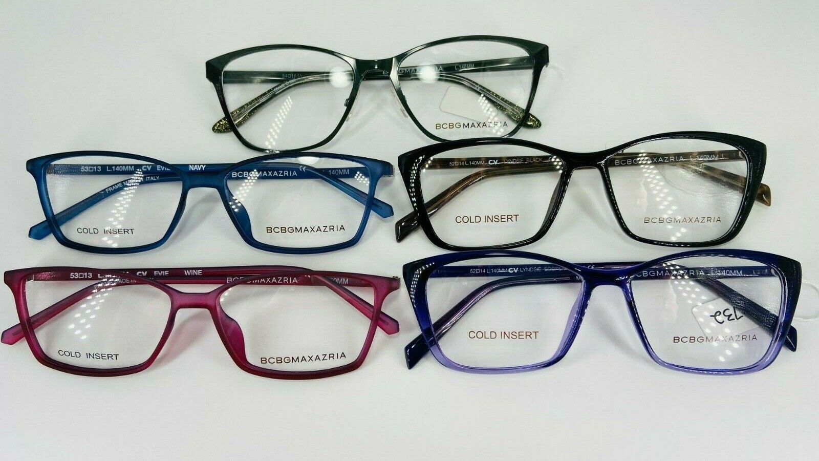 Lot of 5 BCBG Maxazria Women's Eyeglass Frames / Plastic & Metal BCBGMaxAzria Does Not Apply