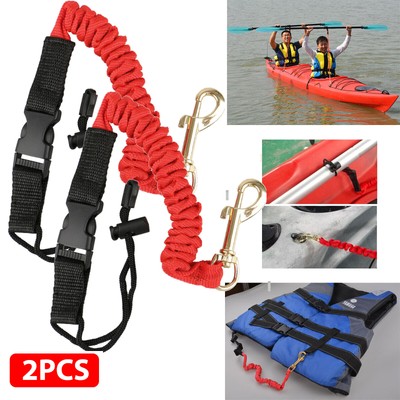 2x Kayak Canoe Elastic Paddle Leash Safety Fishing Rod Lanyard Accessories Rope TheSiliconValley Does Not Apply