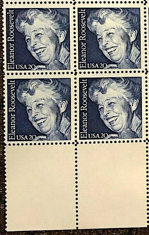 4 Mint ELEANOR ROOSEVELT 1984 STAMPS: First Lady, Photo by Dr David Gurewitsch Без бренда - фотография #5