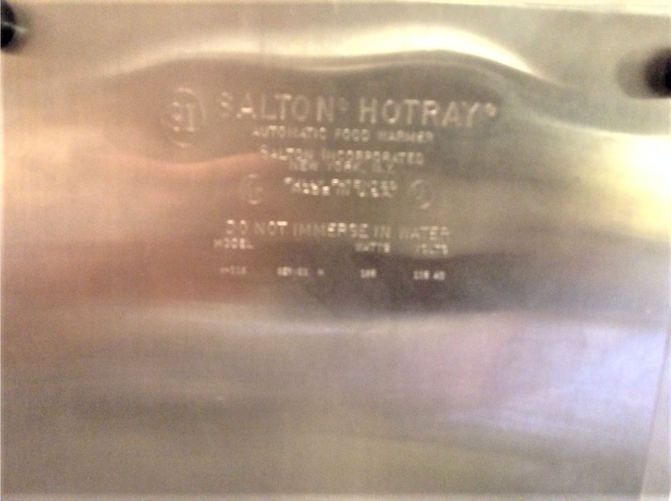 Pair Vintage Salton Hotrays Food Warmer Tray  - Tested  - Only 1 Power Cord USA Salton Does Not Apply - фотография #6