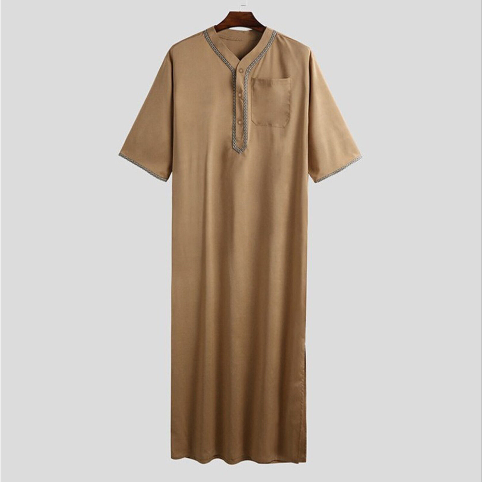 Mens Muslim Abaya Robe Thobe Saudi Dubai Jubba Long Kaftan Maxi Dress Islamic Unbranded Does Not Apply - фотография #6
