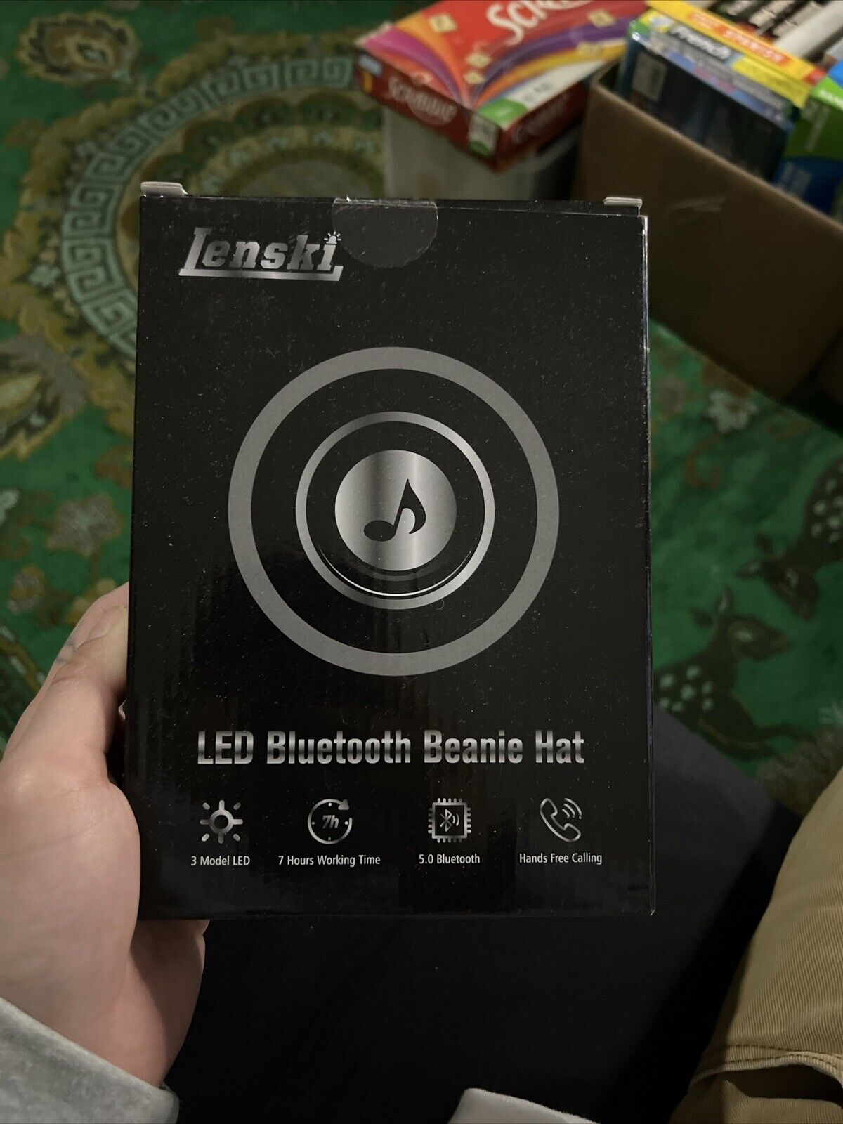 Lenski LED Bluetooth Black Beanie Hat X0031XE6OP Lenski