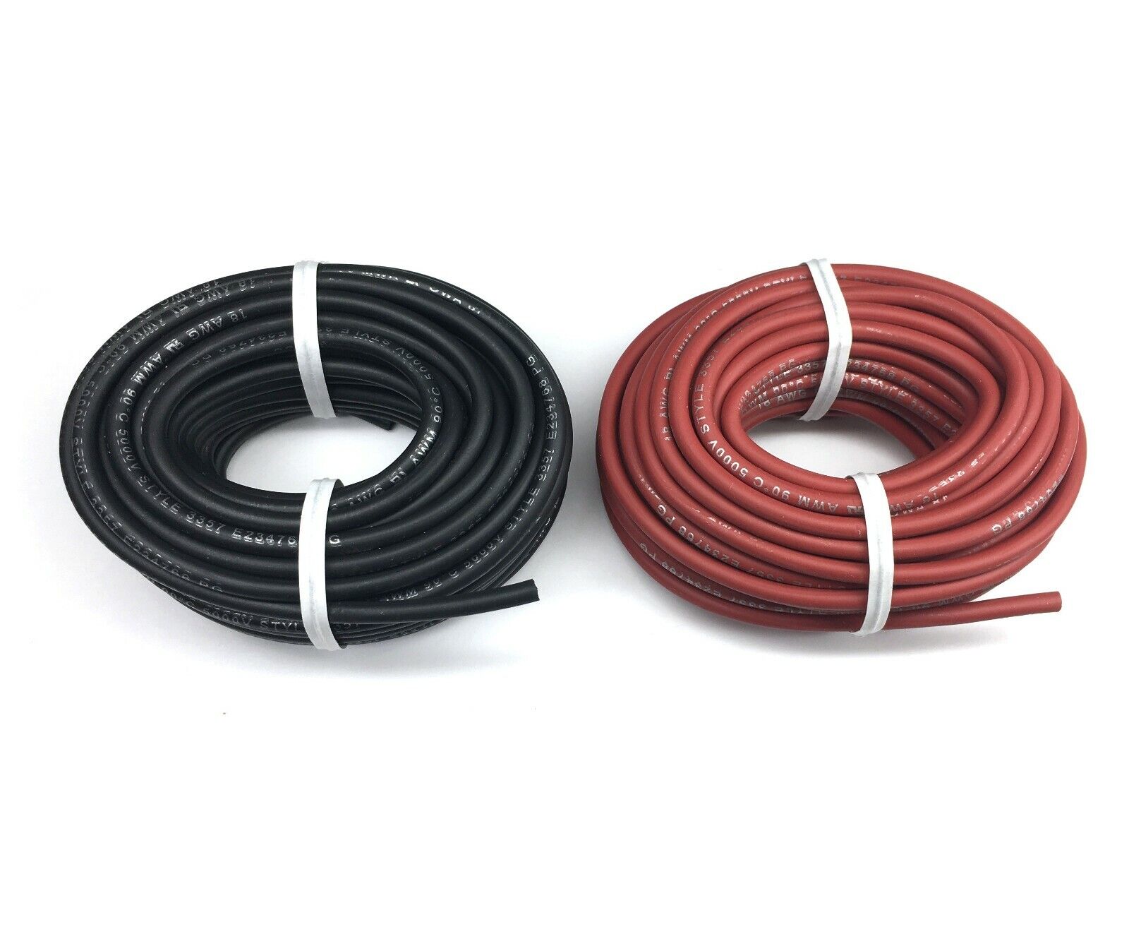 NEW 25 ft Black and 25 ft Red Flexible High Voltage 18 AWG Test Lead Probe Wire Philmore 472/476