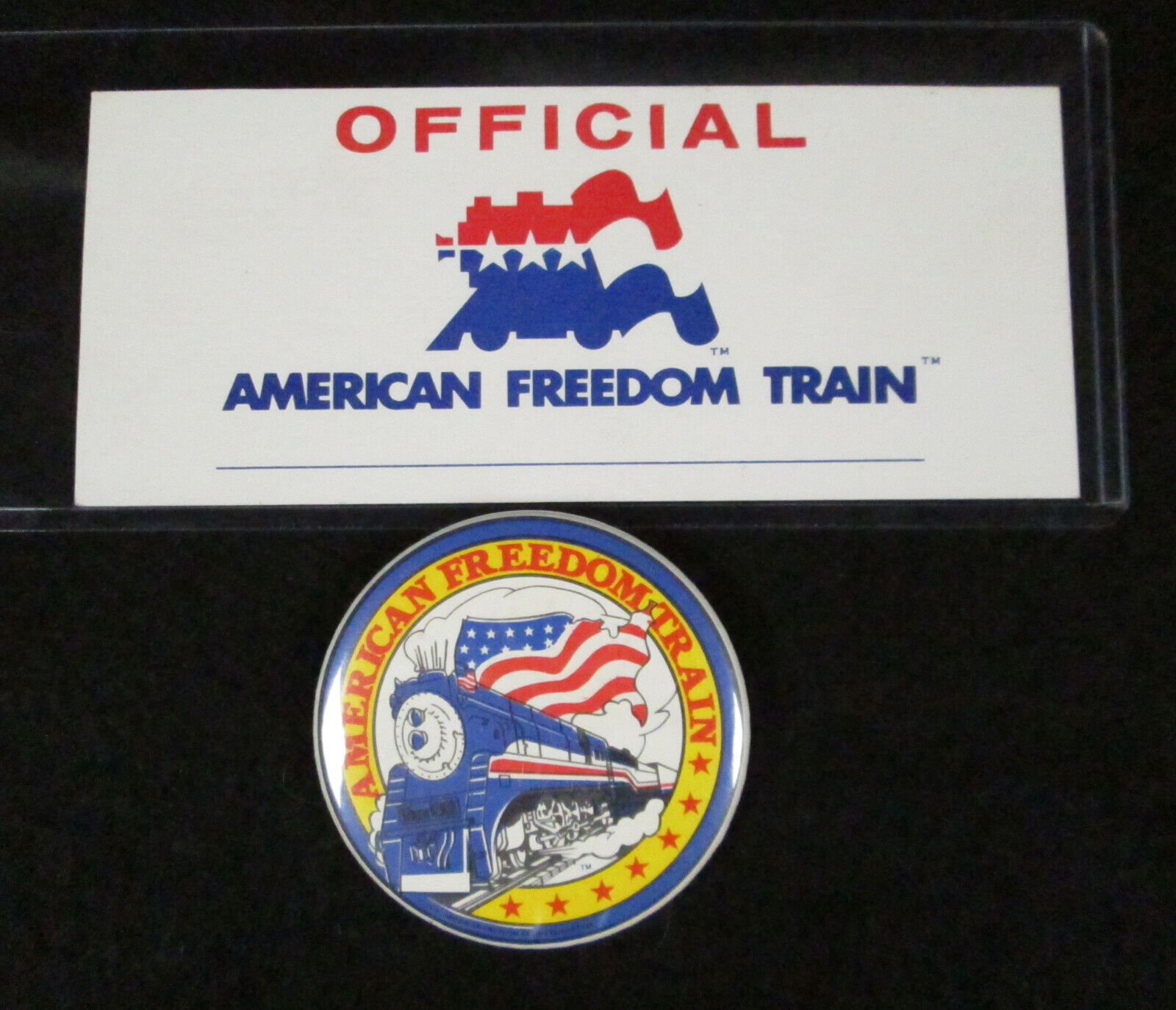 1976 Bicentennial American Freedom Train Button & Ticket, Rochester NY, Stop #9 Без бренда