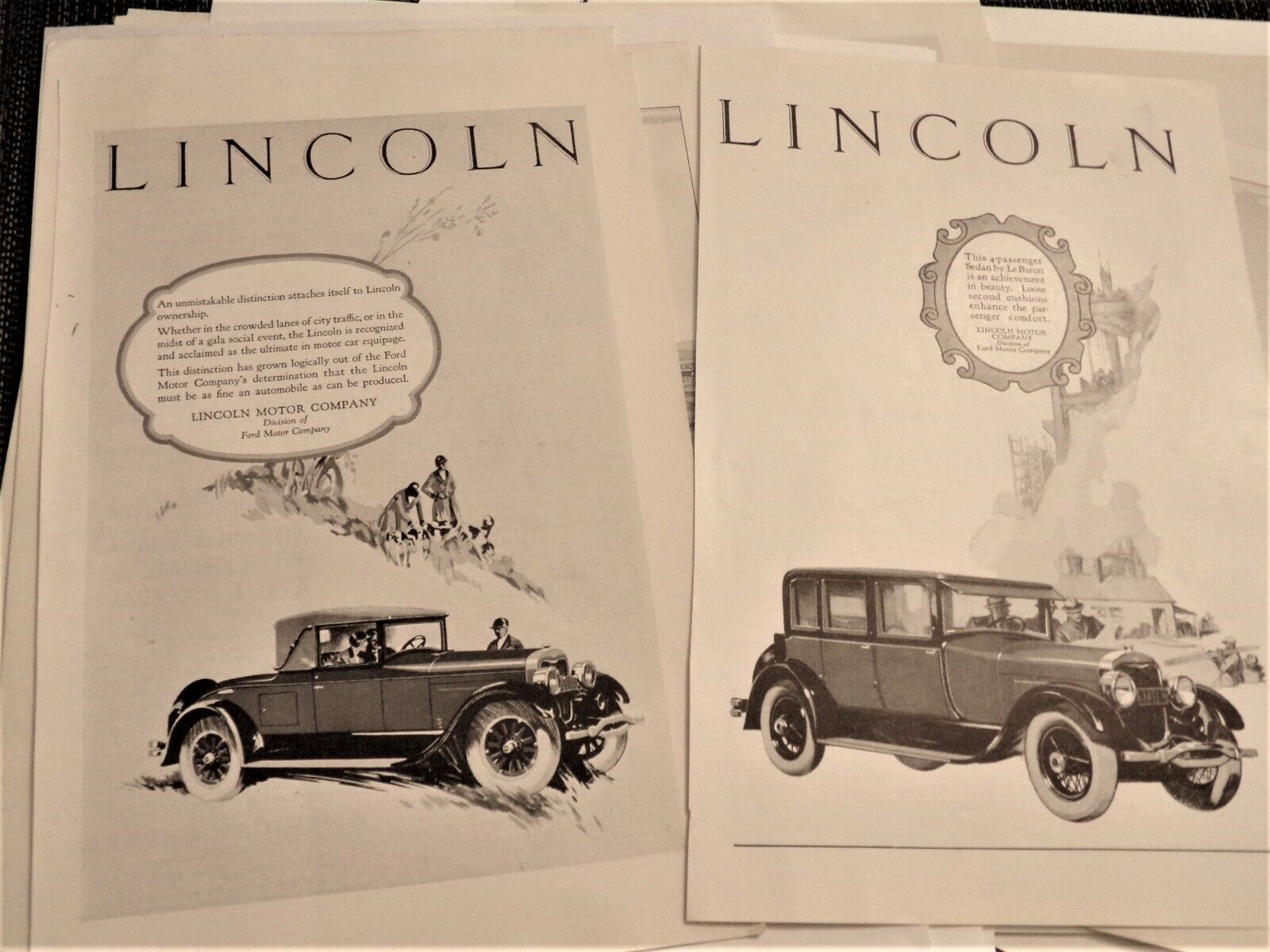 1910-1930 Lincoln Cars, Automobile Advertising Print, Re-Sell 25 Collectible ads Без бренда Cabriolet - фотография #9