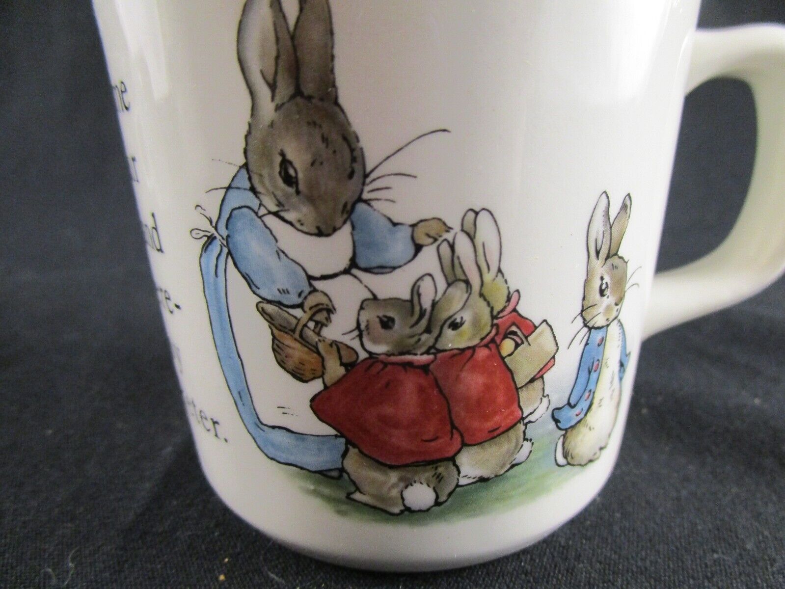 Wedgwood Beatrix Potter Peter Rabbit China Mug Cup 1 handle England Lot of 4 Wedgwood - фотография #2